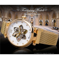 185 Forsining 2020 Damenuhr Top-Marke Luxus Kreative Diamantuhr Automatische Mechanische Uhr Goldfarbe